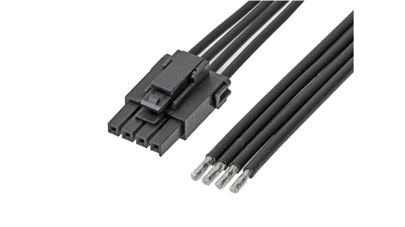 Molex 4 Way Female Ultra-Fit Unterminated Wire to Board Cable, 600mm