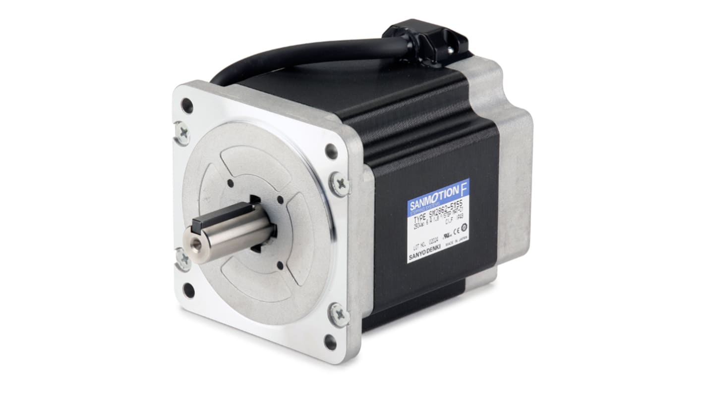 Sanyo Denki SM2862 Series Hybrid, Single Shaft Stepper Motor, 6.4Nm Torque, 100 V, 1.8°, 14mm Shaft