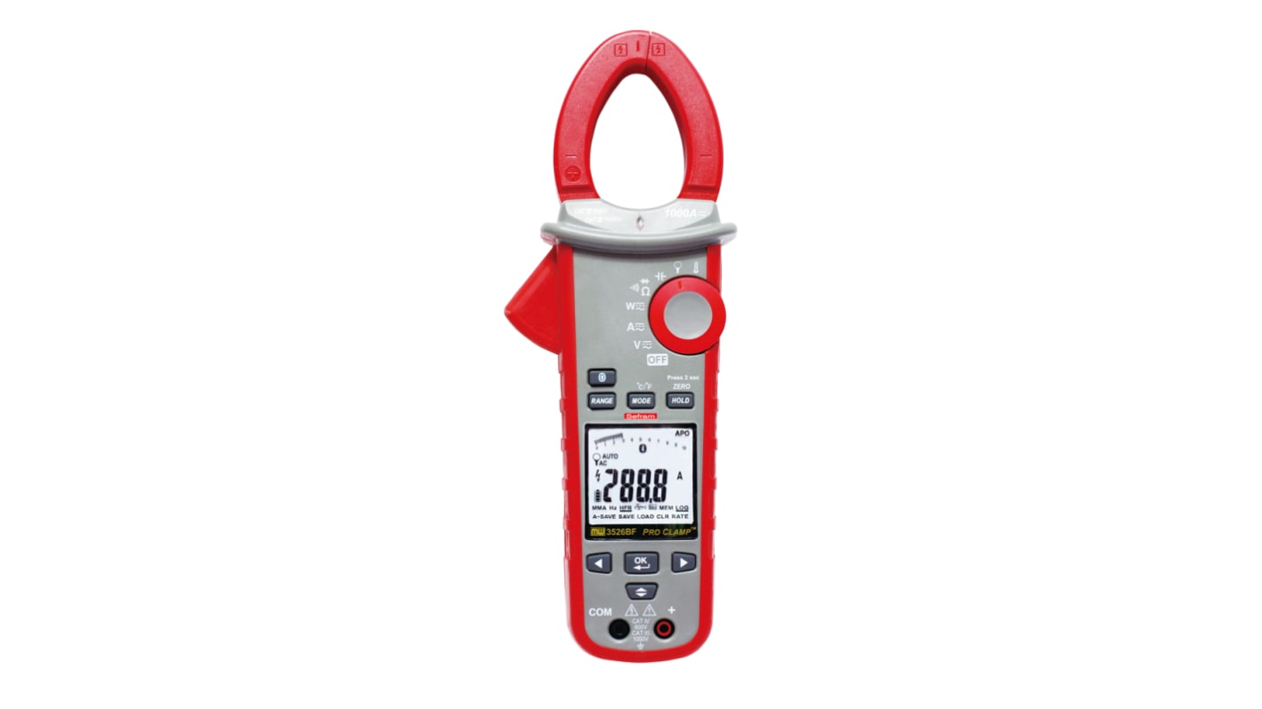 Sefram MW3526BF Clamp Meter, 600A dc, Max Current 600A ac CAT III 1000V