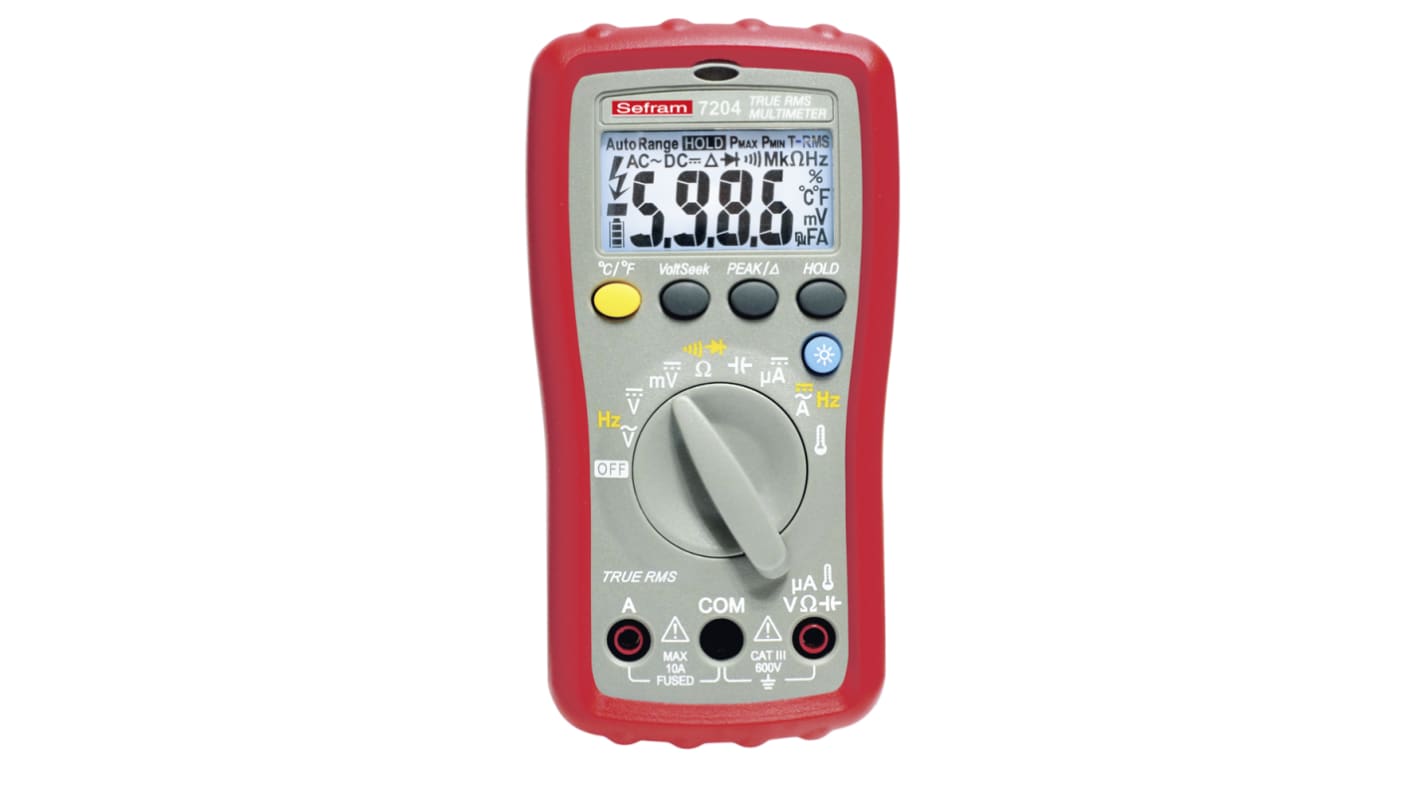 Sefram 7204 Hand Digital-Multimeter 600V ac / 10A ac