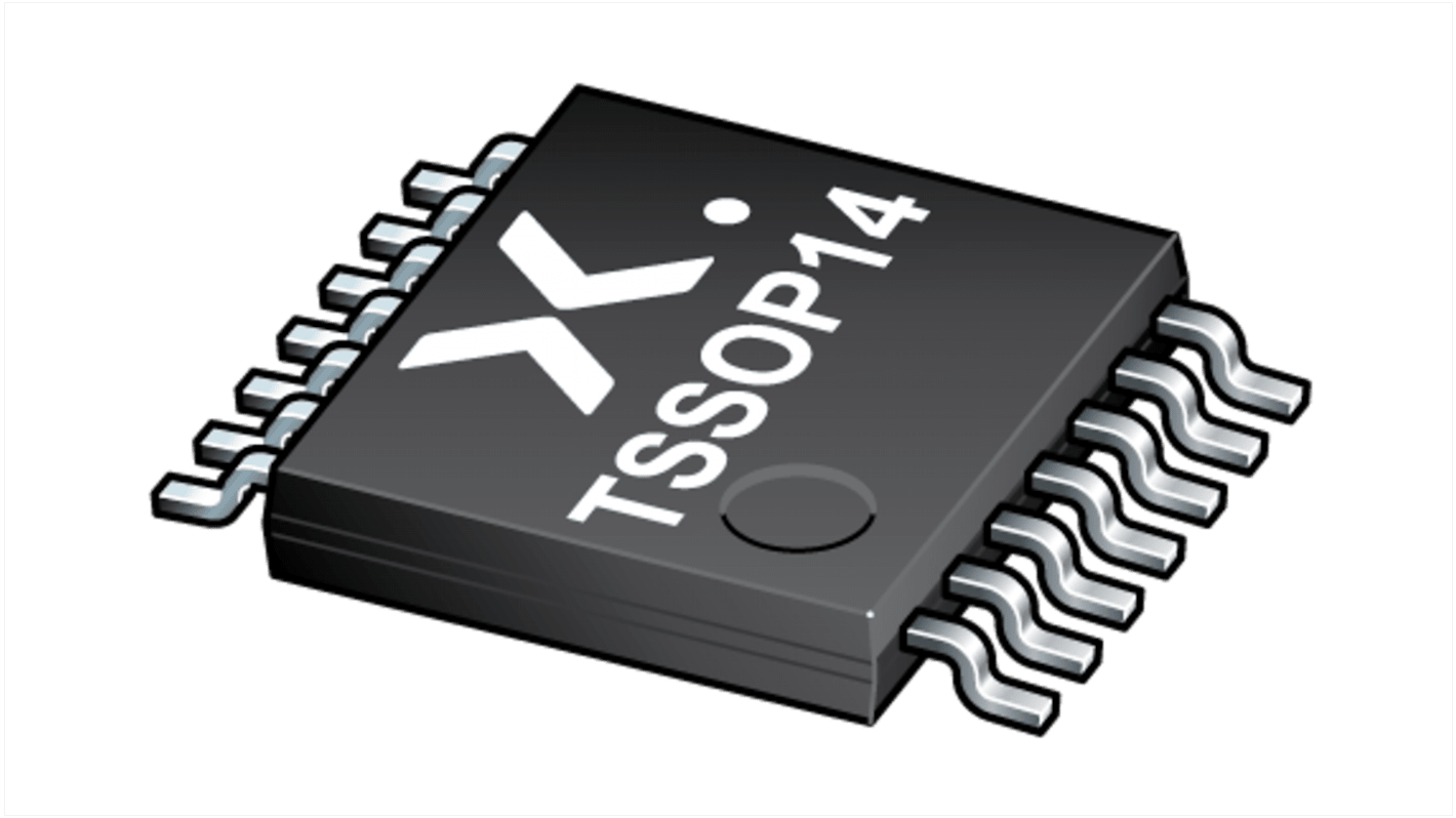 Nexperia Vierfach-NAND-Gatter mit 2 Eingängen, 4-Elem., NAND, 14-Pin, TSSOP14, 2 Schmitt-Trigger-Eingang