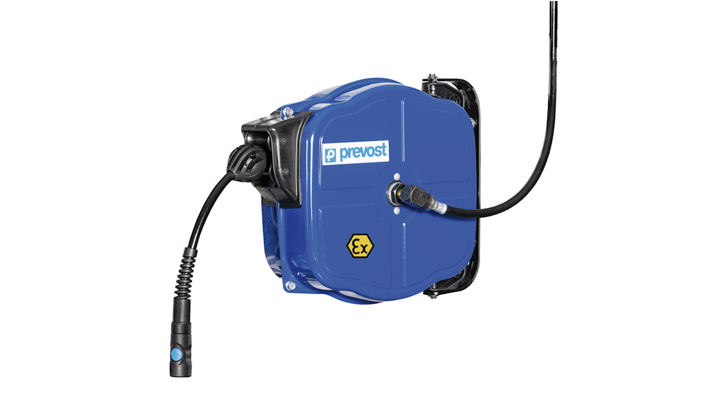 DPFEX 1012CS PREVOST Wall Mounted 12m Air Hose Reel, 10mm Inner