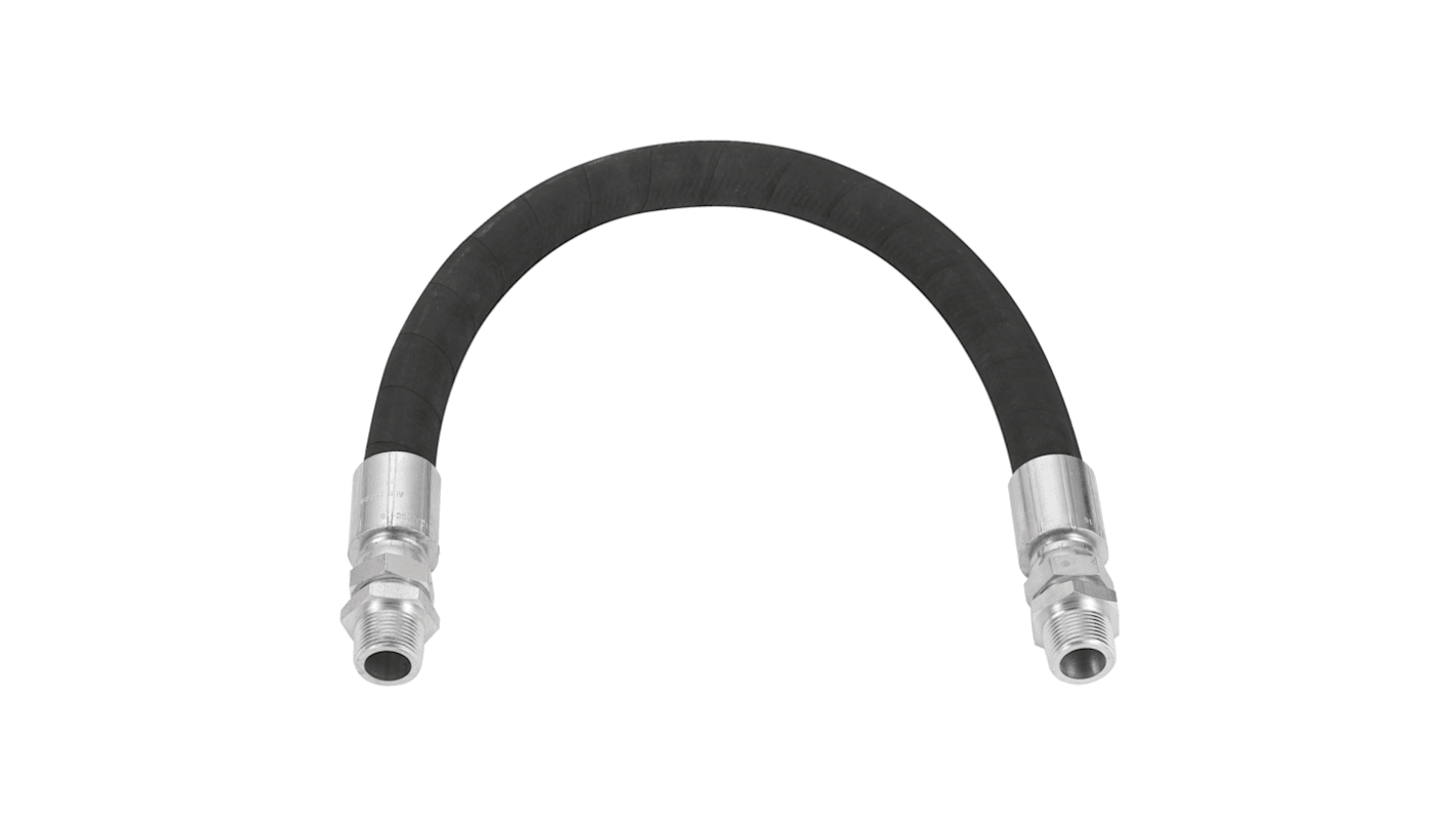 PREVOST 88 bar Black Rubber Flexible Hose Compensation, 33.3mm outer diameter, 0.75m