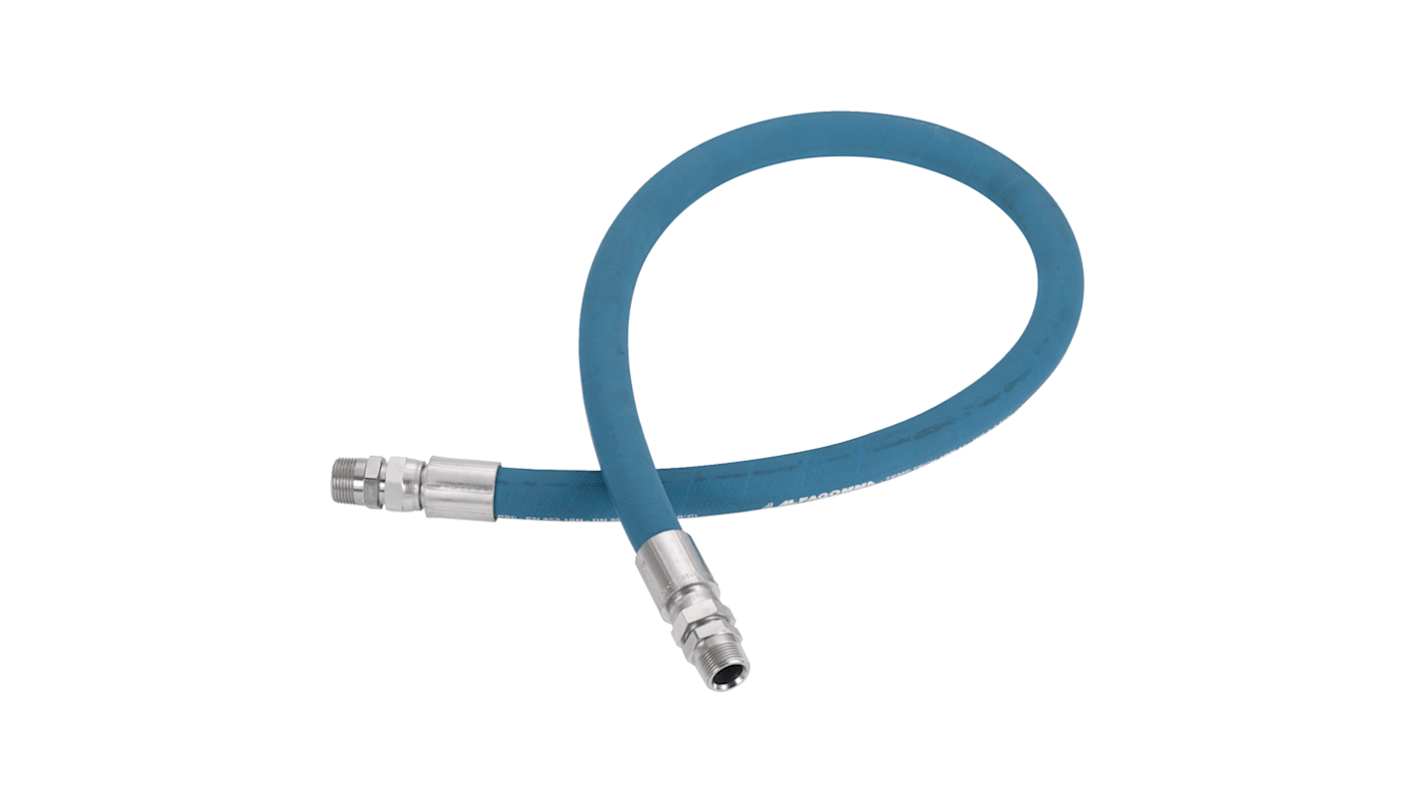 PREVOST 160 bar Blue Rubber Flexible Hose, 19.8mm outer diameter, 1.5m