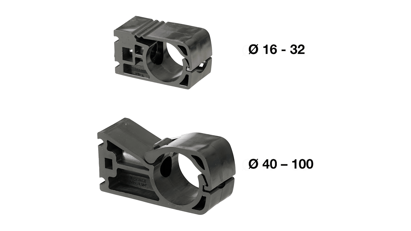 Abrazadera de fijación PREVOST, Ø tubo 2: 32mm, rosca M8