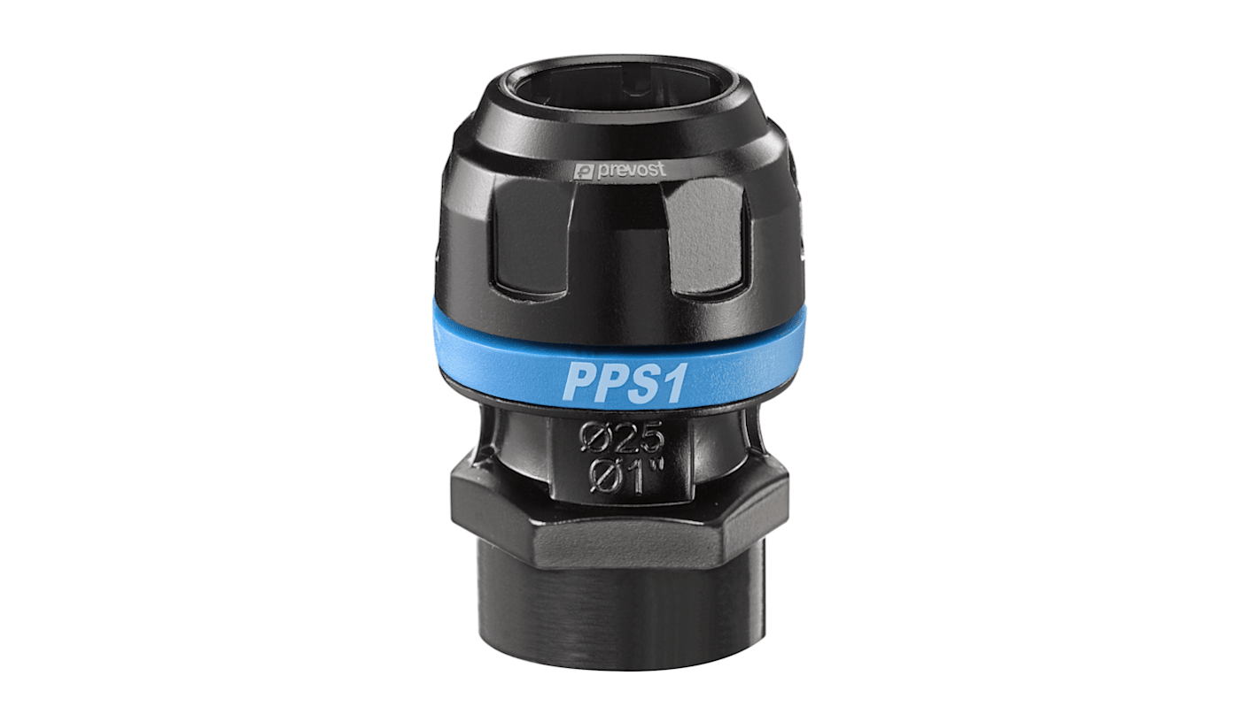 PREVOST 16bar Aluminium G1 Thread Fitting, 25mm outside diameter