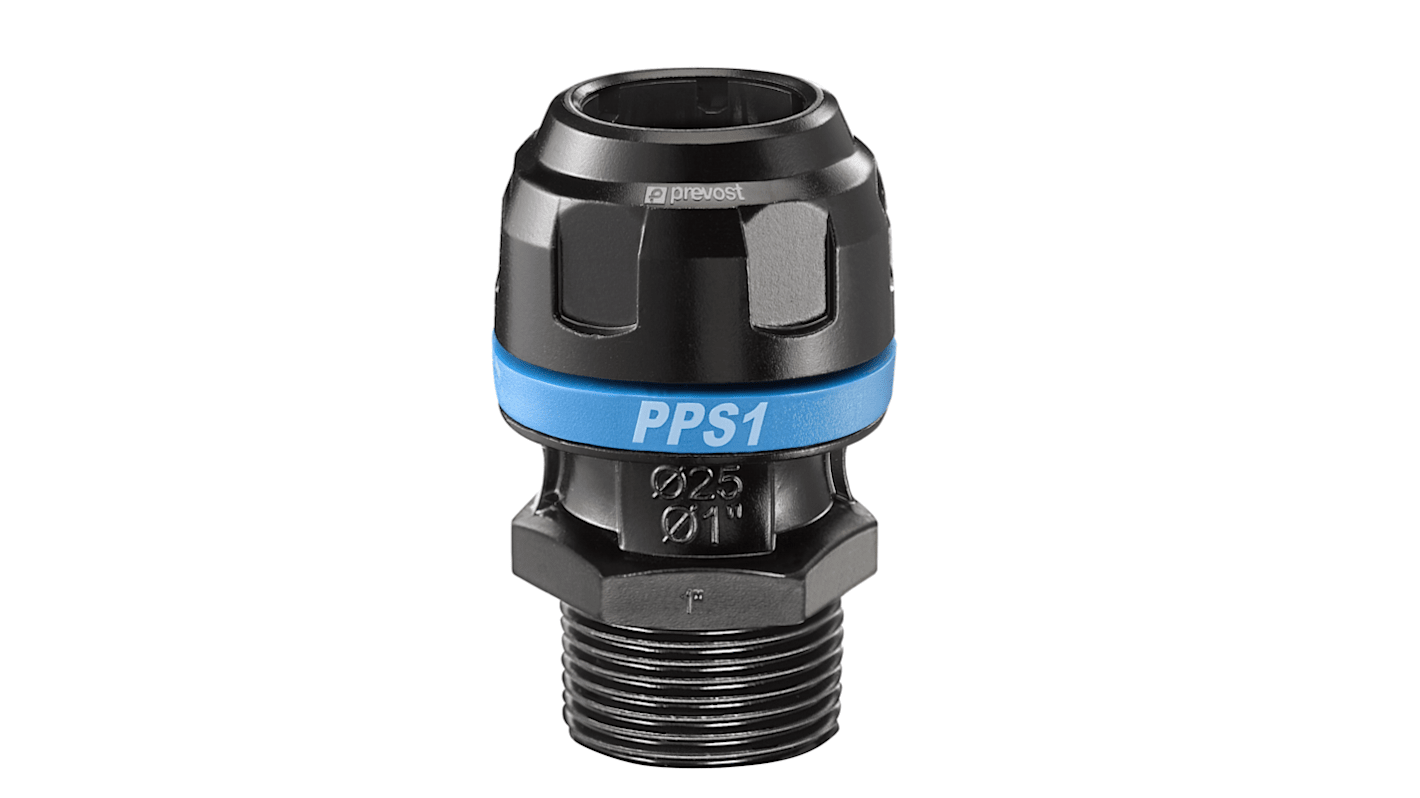 PREVOST 16bar Aluminium R 1/2 Thread Fitting, 20mm outside diameter