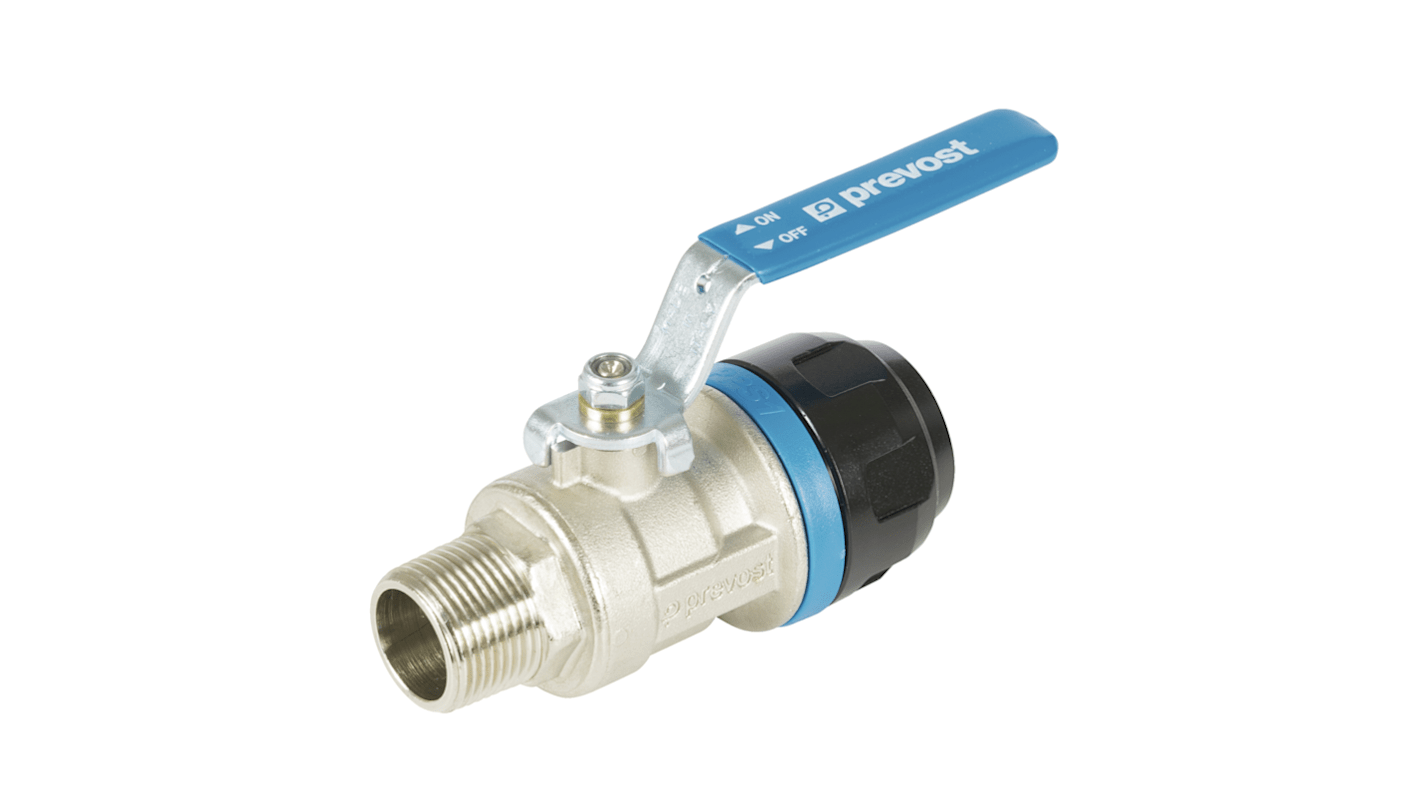 PREVOST 16bar Aluminium R 3/4 Shut Off Valve, 25mm outside diameter