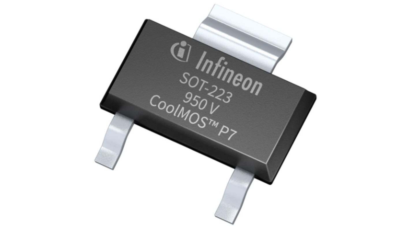 Infineon CoolMOS™ P7 IPN95R1K2P7ATMA1 N-Kanal, SMD MOSFET 950 V / 6 A, 3-Pin SOT-223