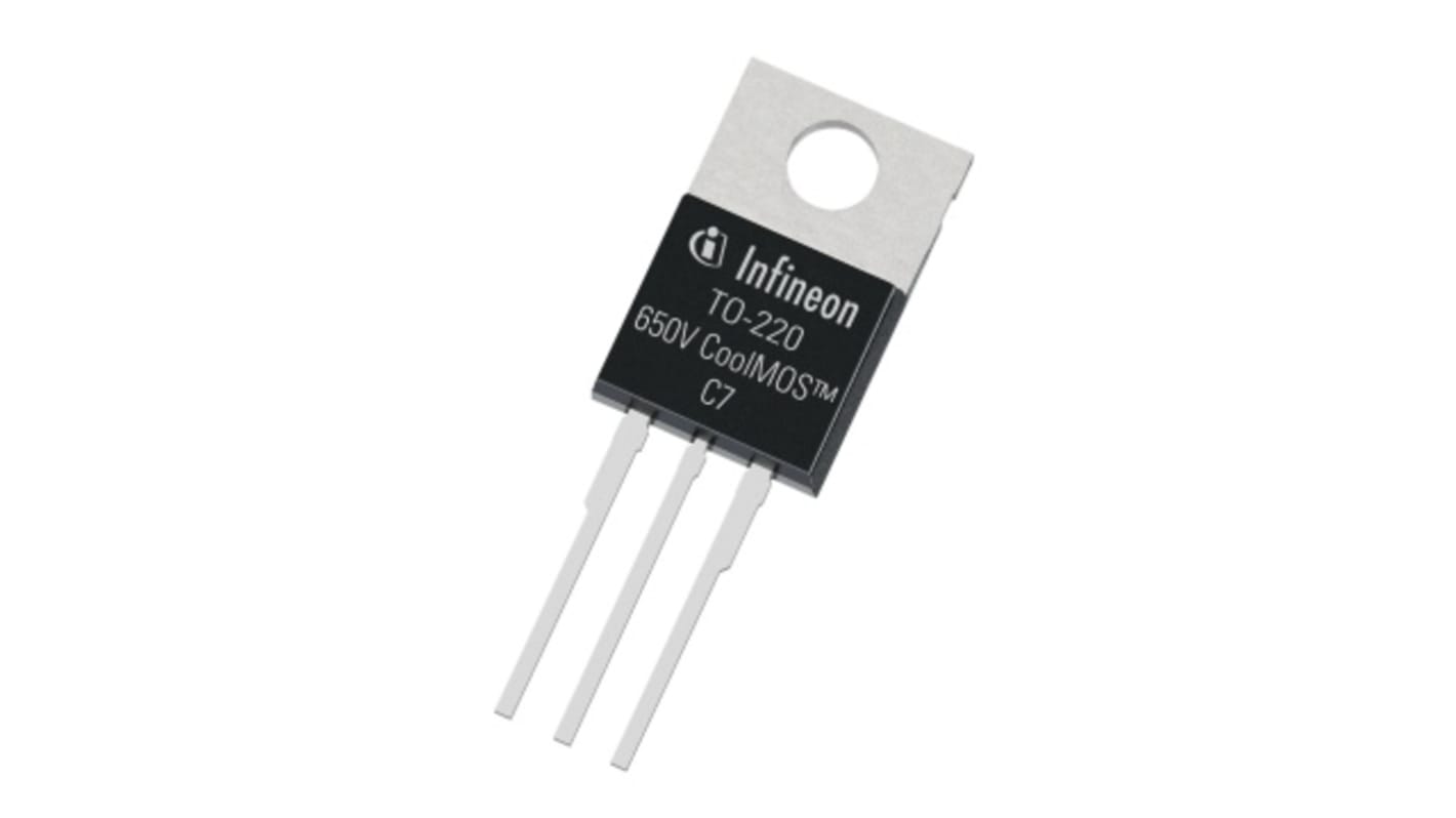 MOSFET Infineon IPP65R225C7XKSA1, VDSS 700 V, ID 41 A, TO-220 de 3 pines