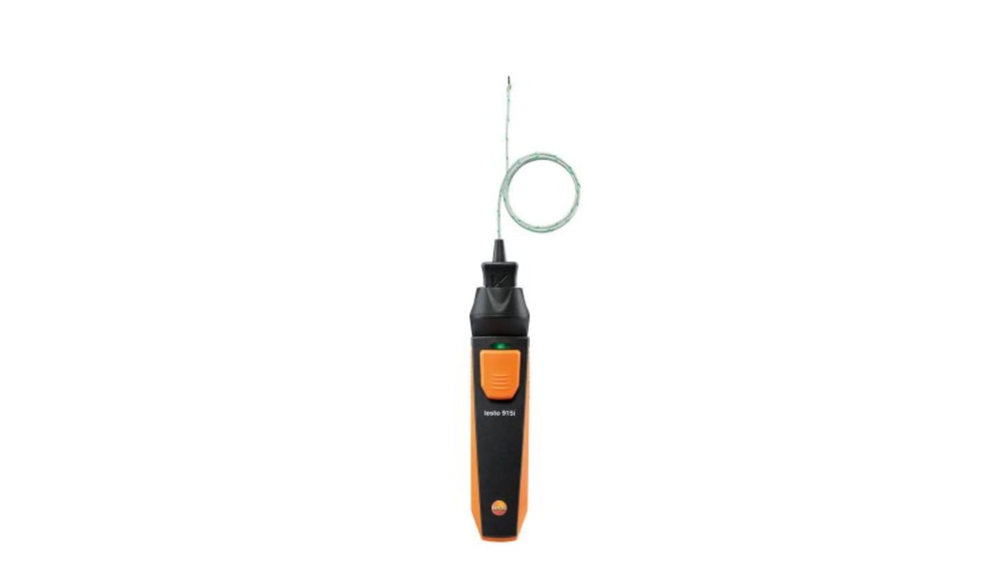 Testo 915i Wireless Digital Thermometer, K Probe, 1 Input(s), +400°C Max - With RS Calibration