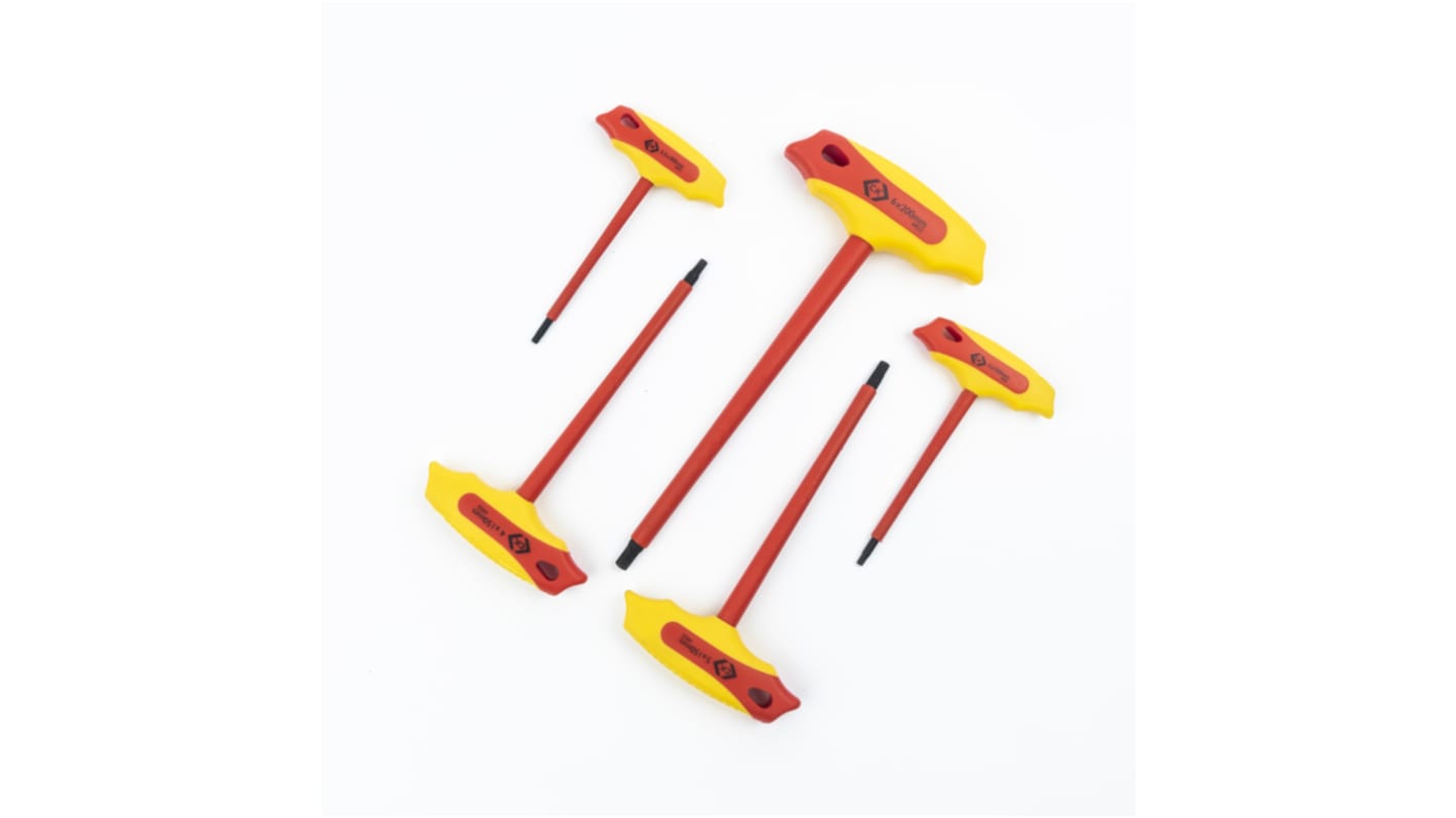 CK 5 piece T Shape Imperial Hex Key Set, 3 → 6mm