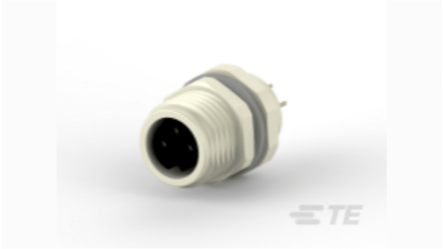 TE Connectivity Circular Connector, 3 Contacts, Rear Mount, M8 Connector, Socket, Female