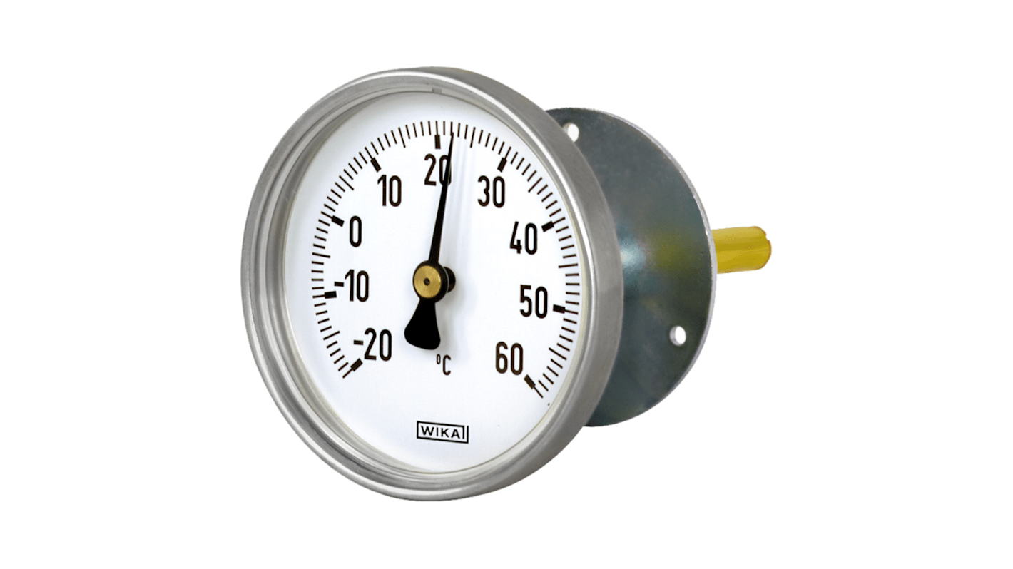 Termómetro con dial WIKA 13303139, Escala Centígrado, 0 → 80 °C, 80 °C, Diámetro 100mm
