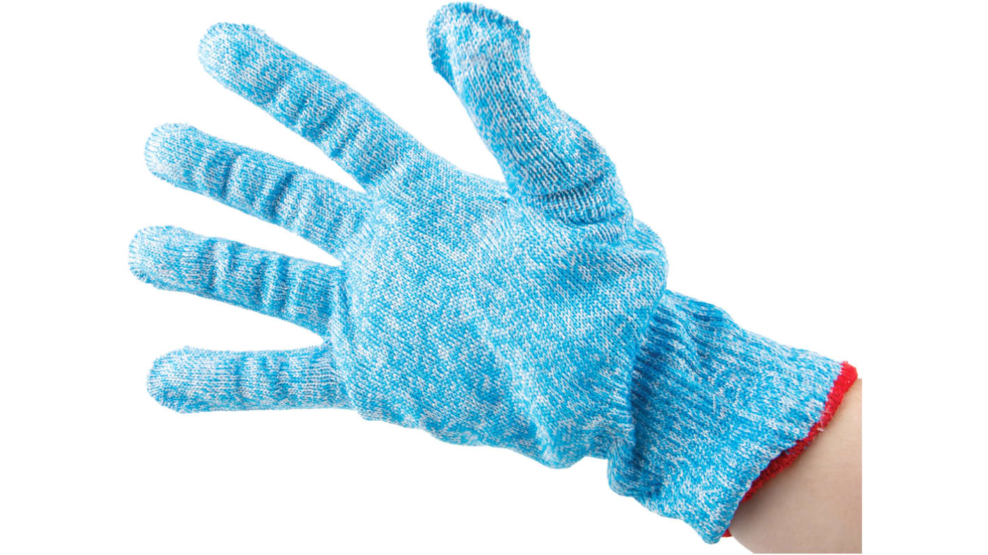 Pro Fit Schneidfeste Handschuhe, Größe 9, Schnittbeständig, Lebensmittel, Filamentgarn Blau 1Paar Stk.