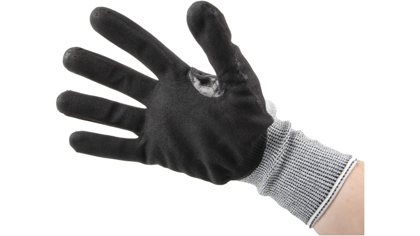 Pro Fit Black/Grey Cut Resistant Gloves, Size 7, Small, Nitrile Foam Coating