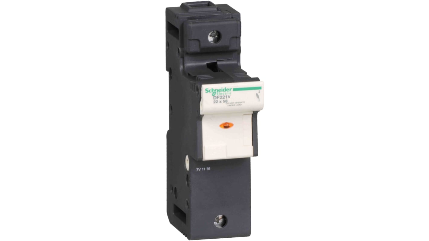 Interruptor seccionador con fusible Schneider Electric, 1, Fusible 22 x 58mm 125A TeSys DF22