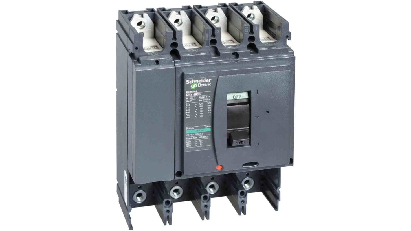 Schneider Electric NSX LV4, Leistungsschalter MCCB 4-polig, 400A / Abschaltvermögen 50 kA 690V, Fest