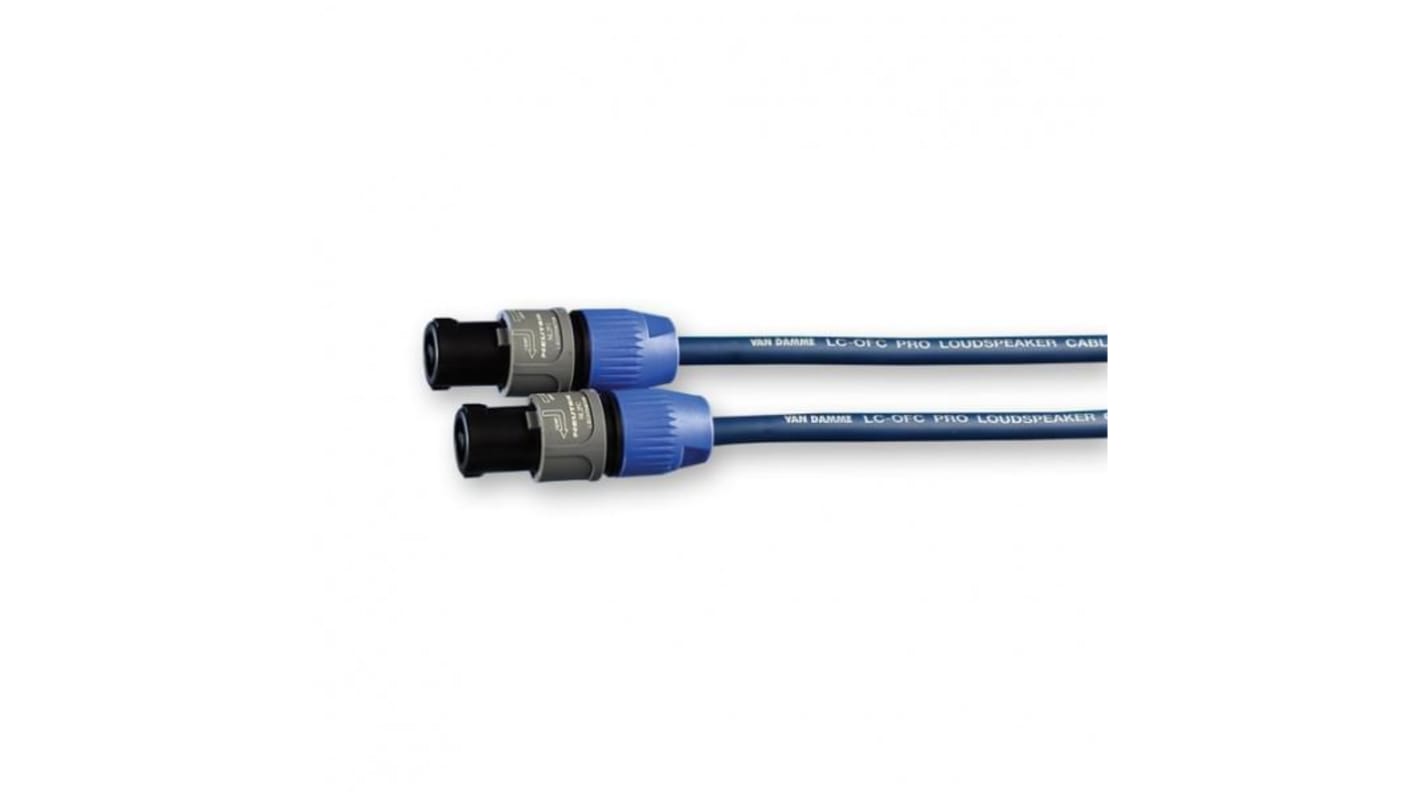 Câble haut-parleur Van Damme 1 paire , 1,5 mm², gaine Bleu