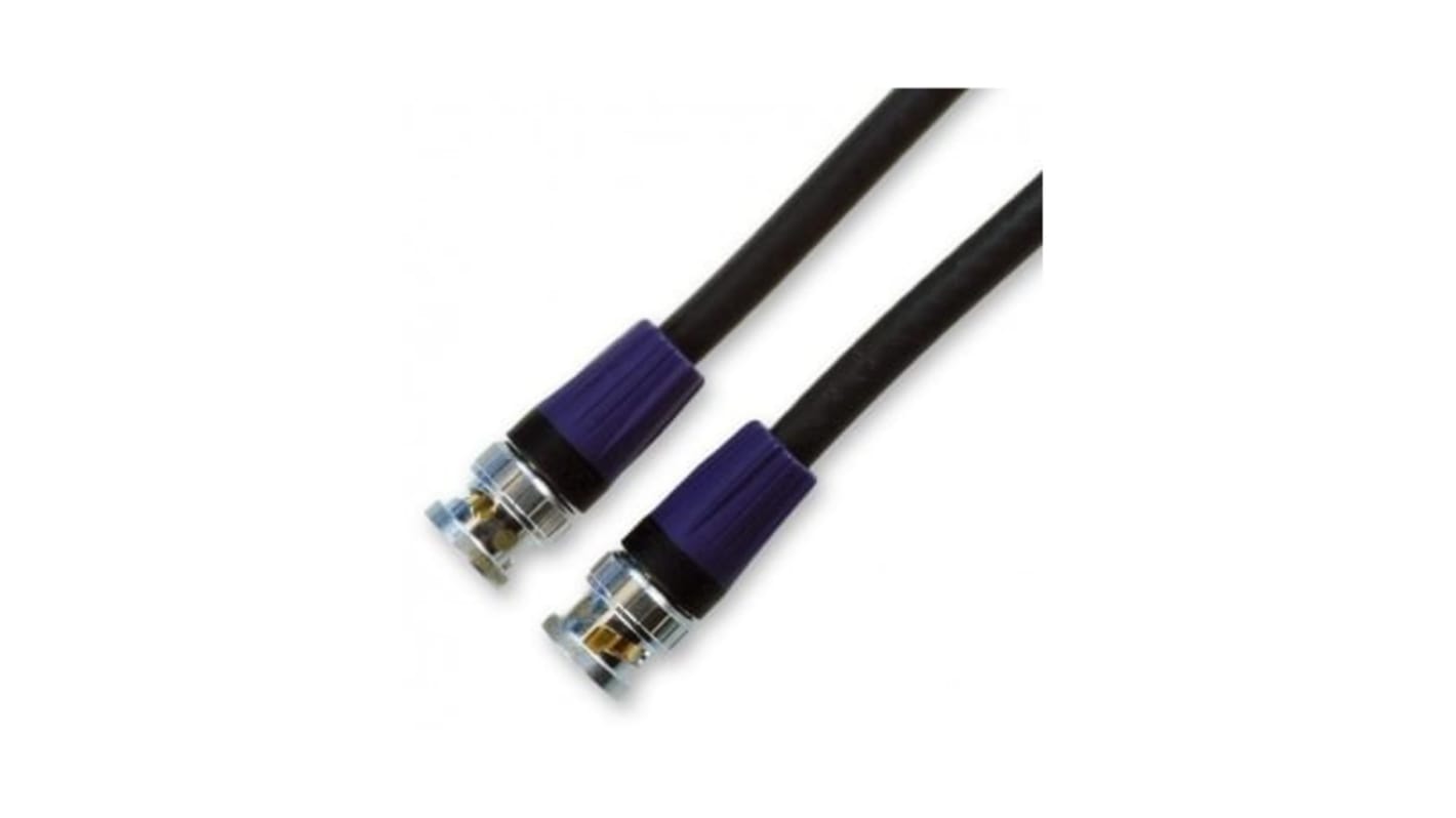 Van Damme SDI koaxiális kábel, BNC - BNC, 10m, RG6/U, Fekete