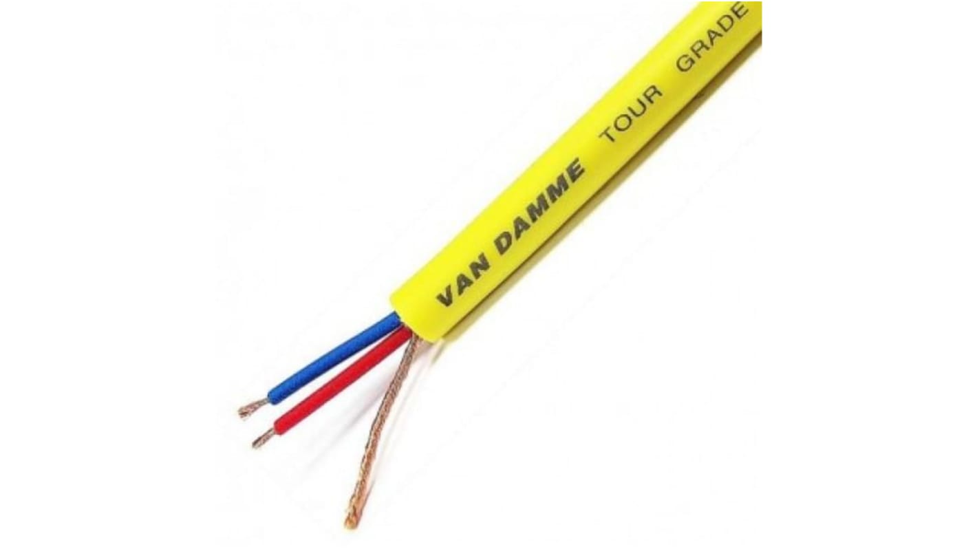 Câble pour microphone Van Damme, 3 conducteurs, 0,22 mm² Blindé, Multiconducteur, gaine Jaune