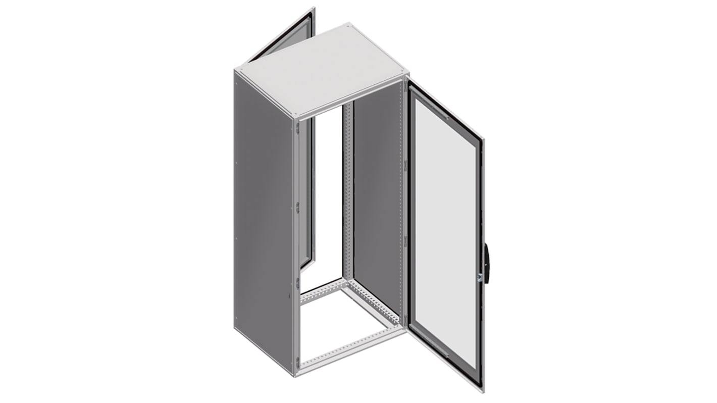 Schneider Electric NSYS Series Steel Double-Door-Door Floor Standing Enclosure, Opaque Door, IP55, 1200 x 800 x 600mm