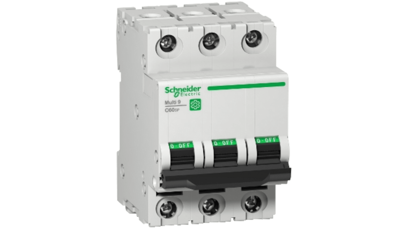 Schneider Electric MCB Leitungsschutzschalter Typ B, 3-polig 10A, Abschaltvermögen 10 kA Multi 9 DIN-Schienen-Montage