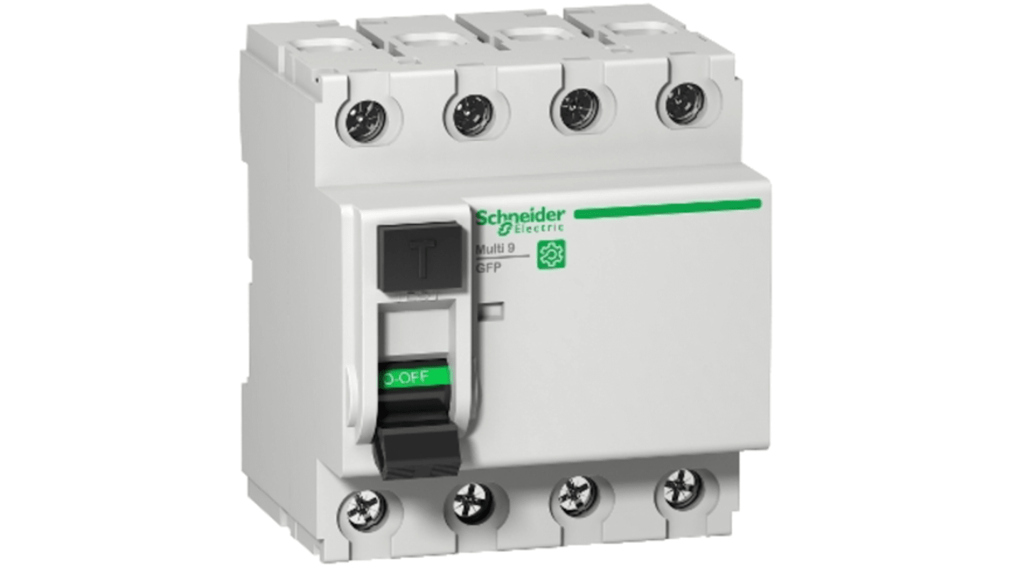 Schneider Electric MCB Leitungsschutzschalter, 4-polig 25A, Abschaltvermögen 1,5 kA Multi 9 DIN-Schienen-Montage