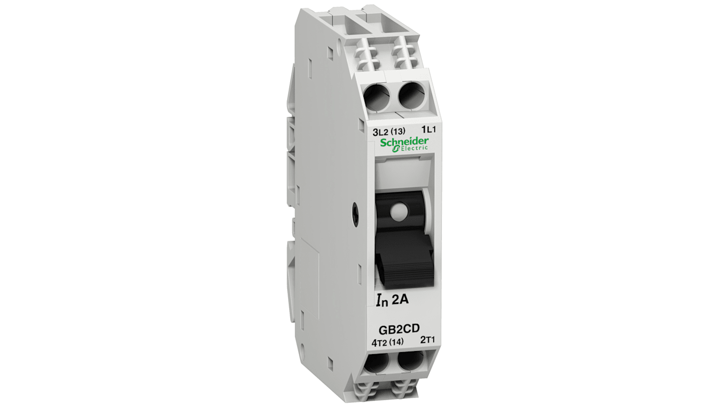 Disyuntor térmico / Disyuntor magnetotérmico Schneider Electric TeSys GB2 de 2 polos, 250V, 12A