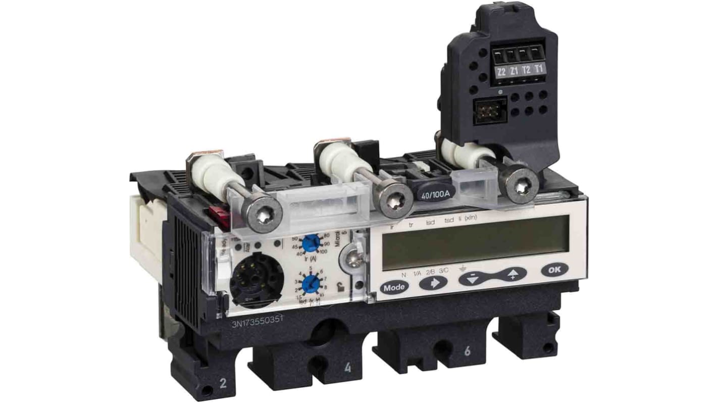 Circuit de déclenchement Schneider Electric 40A, Tension 690V c.a., série Micrologic 5.2 E, pour Disjoncteurs NSX