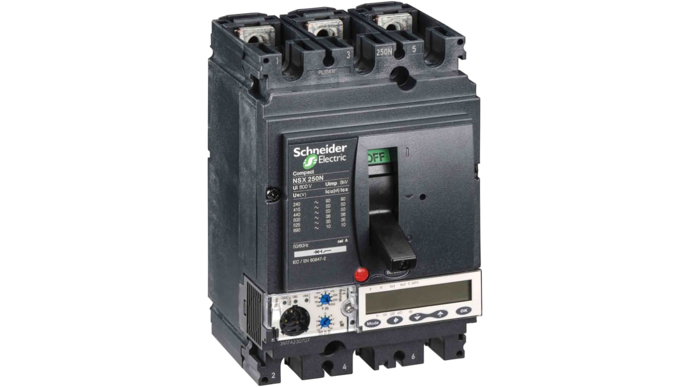 LV431880 | Schneider Electric, ComPacT NSX MCCB 3P 250A, Breaking ...