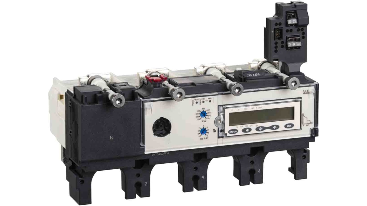 Circuit de déclenchement Schneider Electric 630A, Tension 690V c.a., série Micrologic 5.3 E, pour Disjoncteurs compacts
