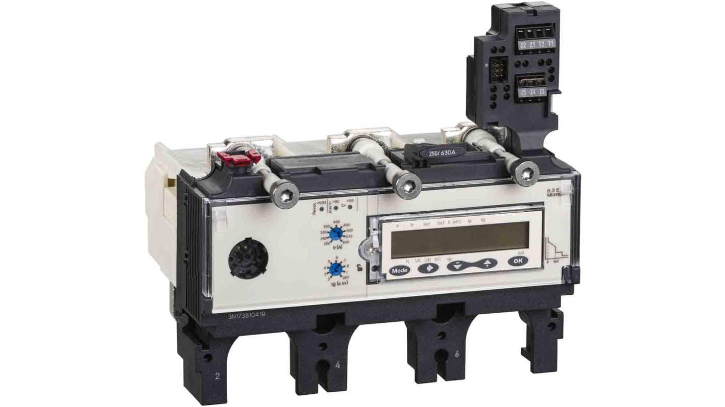 Circuit de déclenchement Schneider Electric 630A, Tension 690V c.a., série Micrologic 6.3 E, pour Disjoncteurs compacts