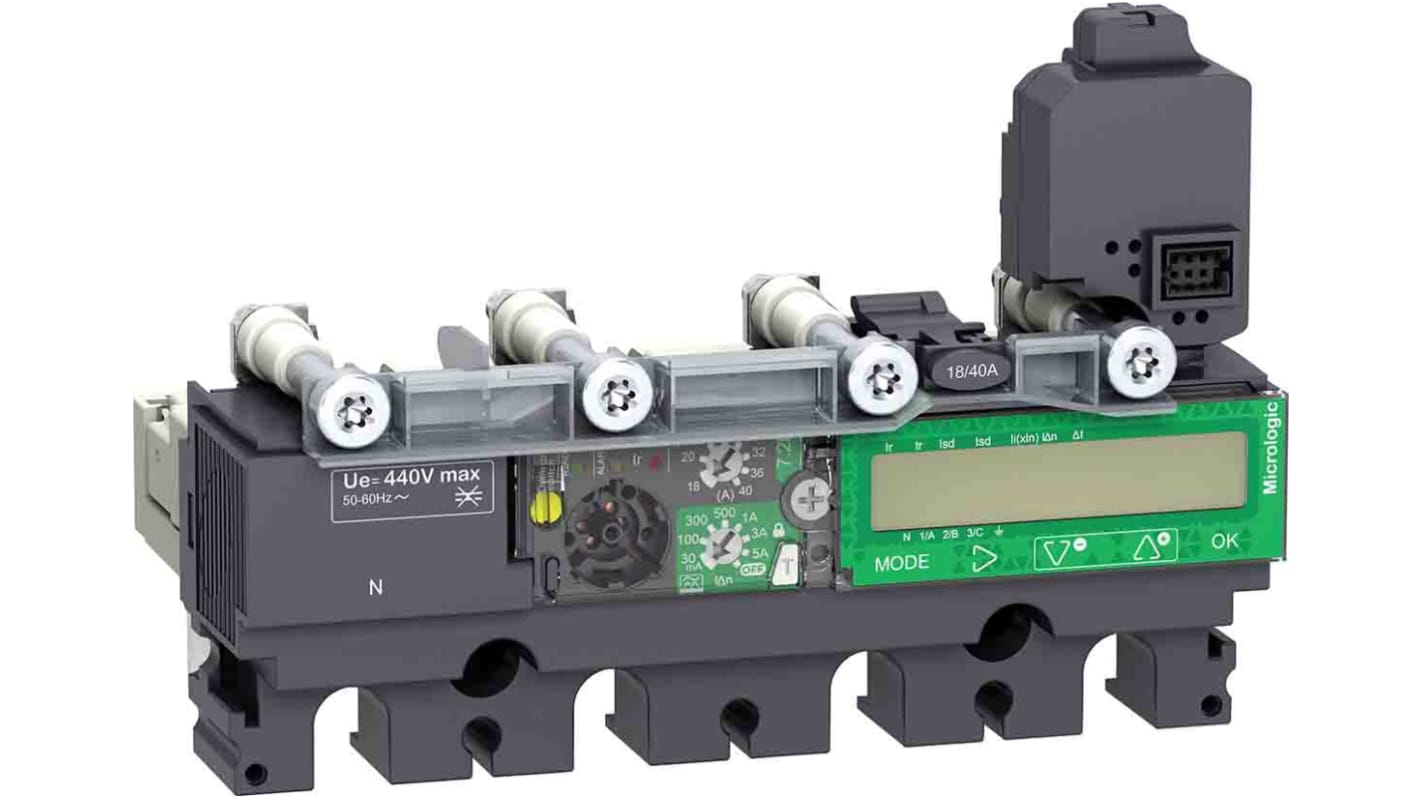 Circuit de déclenchement Schneider Electric 40A, Tension 440V c.a., série Micrologic 7.2 E, pour Disjoncteurs NSX