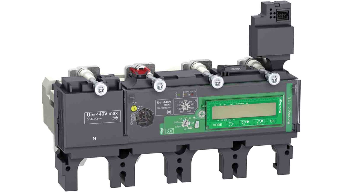 Schneider Electric Kompakt Micrologic 7.3 E Geräteschutzschalter für Kompakte Überlastschalter NSX 400/630, 440V ac /