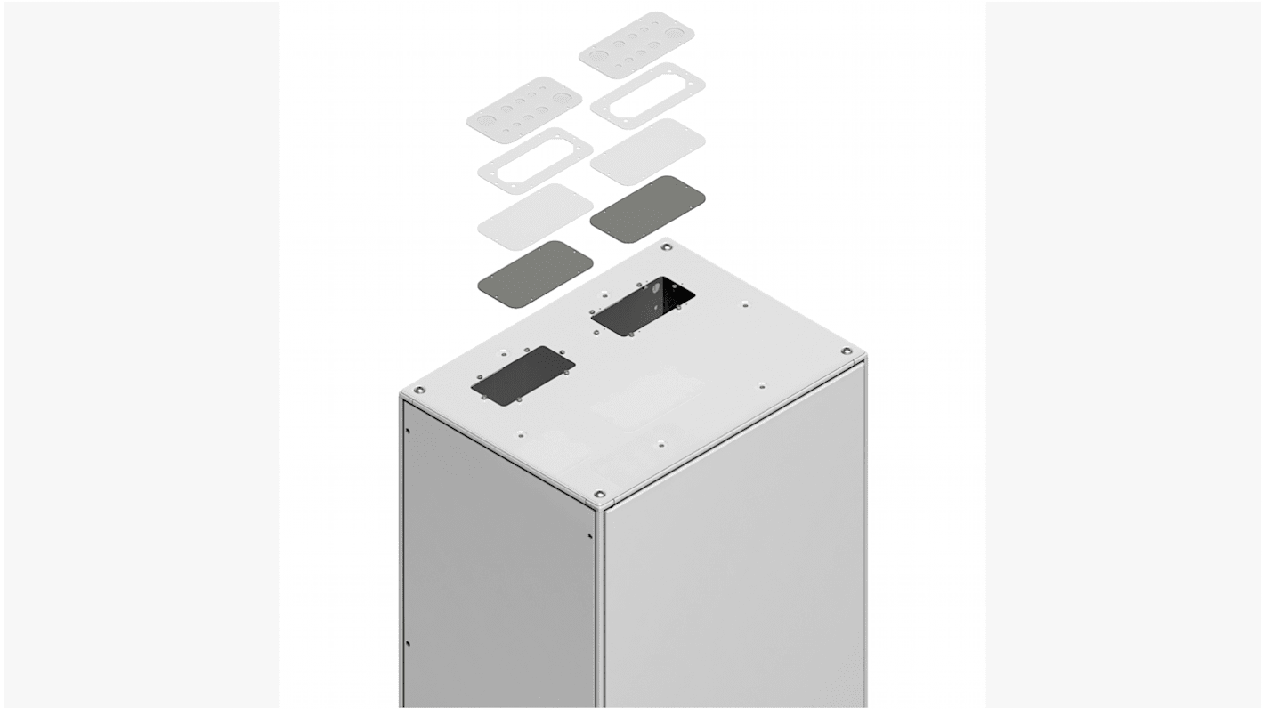 Schneider Electric NSY Series RAL 7035 Roof Plate, 20mm H, 970mm W for Use with Enclosure