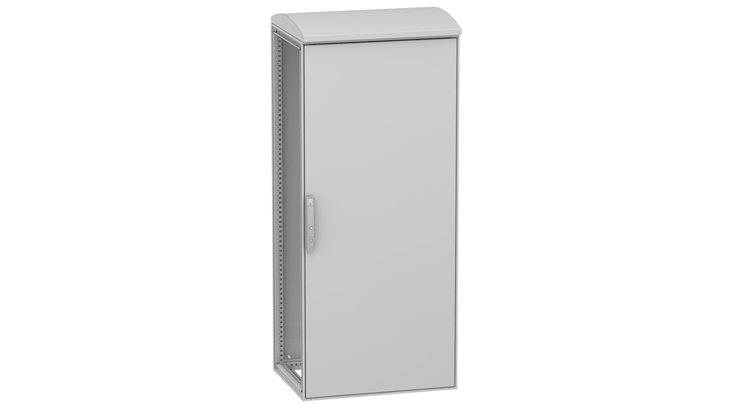 Armario individual de 1 puerta Schneider Electric serie NSYSFHD, de Acero de color Gris, 1263 x 600 x 430mm, IP55