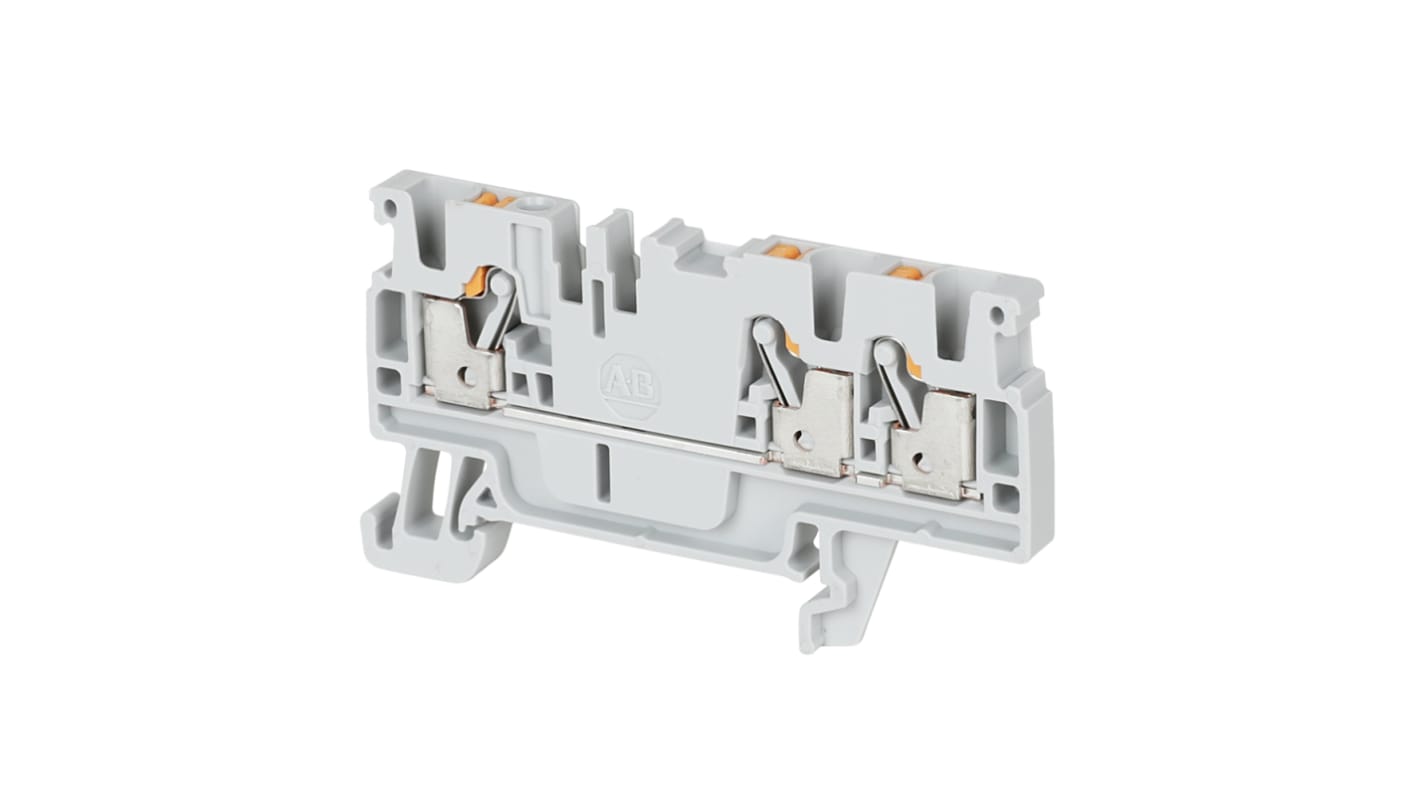 Bloc de jonction de traversée Rockwell Automation 1492-P, Gris