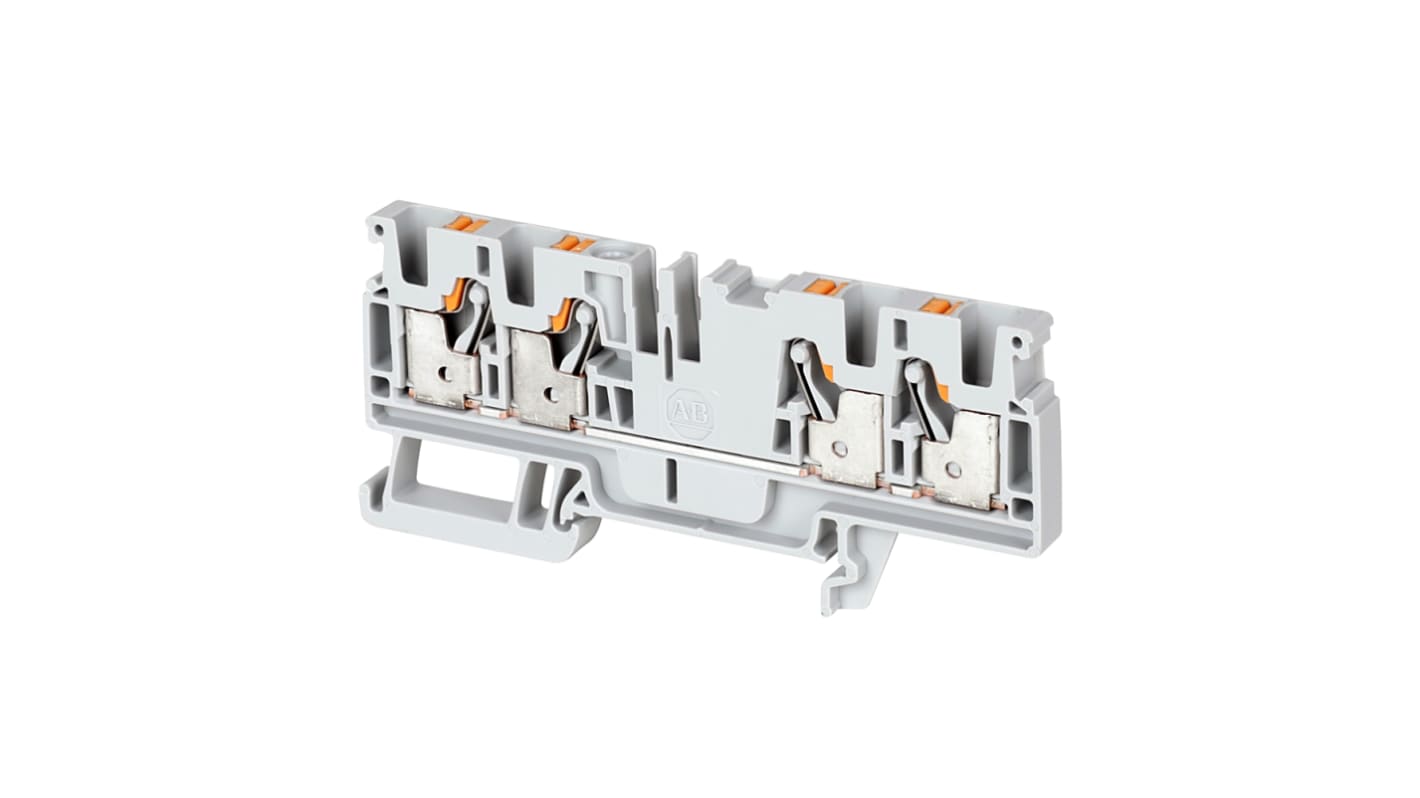 Bloc de jonction de traversée Rockwell Automation 1492-P, Orange