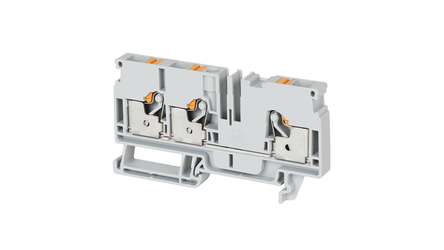 Bloc de jonction de traversée Rockwell Automation 1492-P, Orange