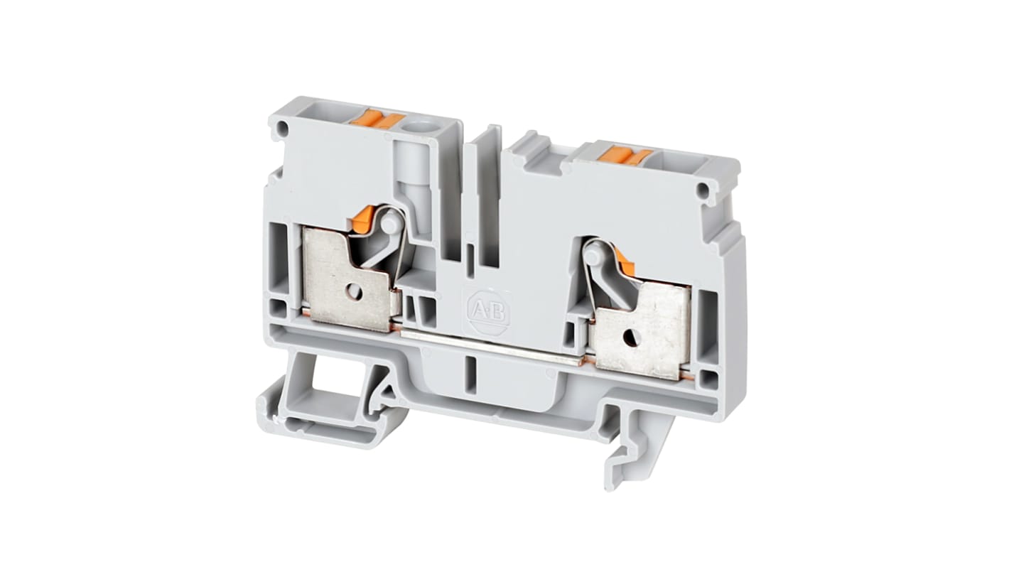 Rockwell Automation 1492-P Series Grey Feed Through Terminal Block