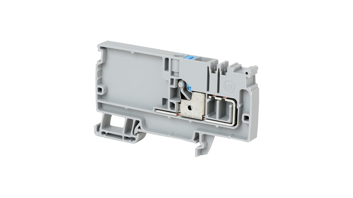 Bloc de jonction de traversée Rockwell Automation 1492-P, Bleu