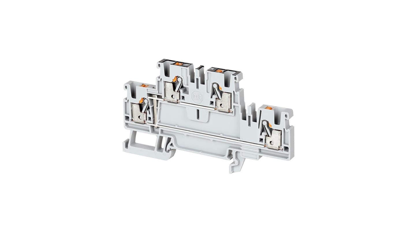 Bloc de jonction de traversée Rockwell Automation 1492-P, Gris