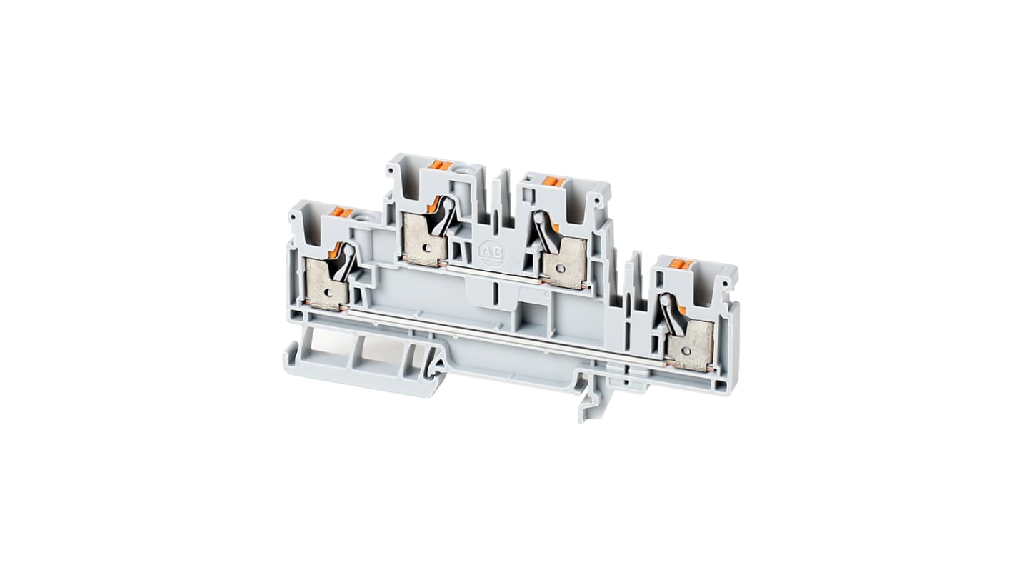 Bloc de jonction de traversée Rockwell Automation 1492-P, Gris