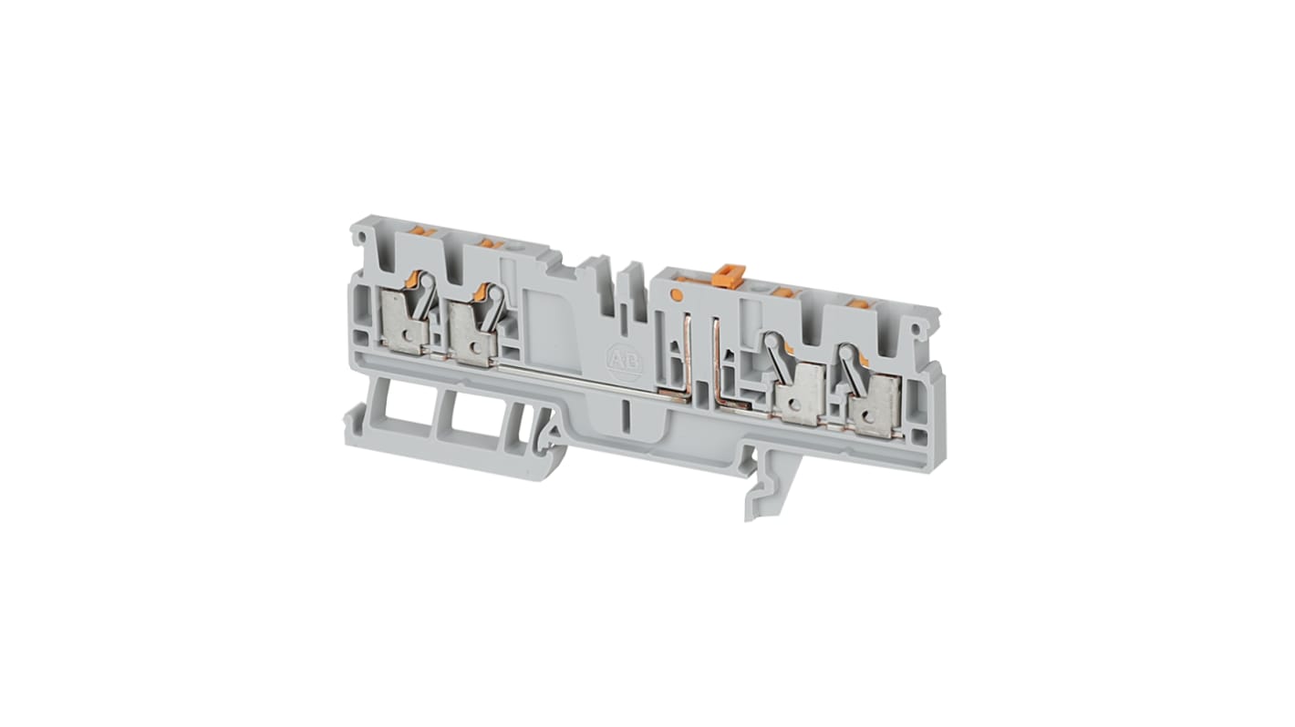 Bloc de jonction de traversée Rockwell Automation 1492-P, Bleu