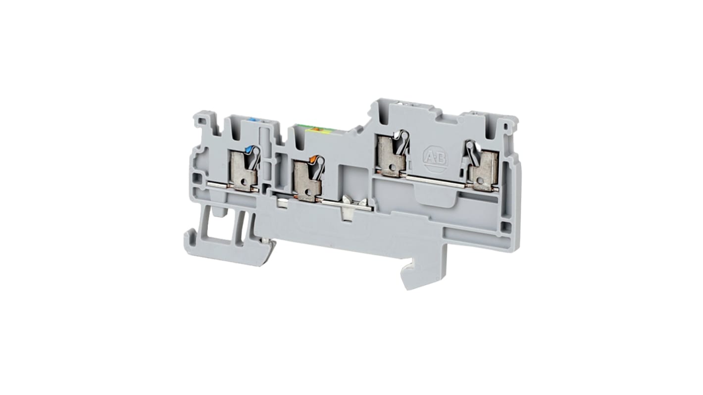 Bloc de jonction rail DIN Rockwell Automation 1492-P, Gris