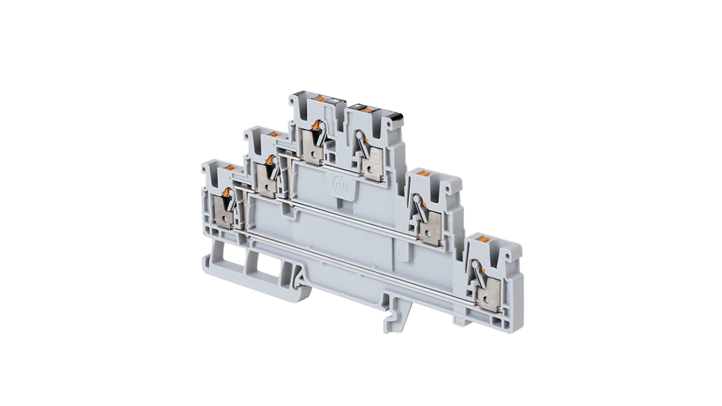 Bloc de jonction rail DIN Rockwell Automation 1492-P, Bleu