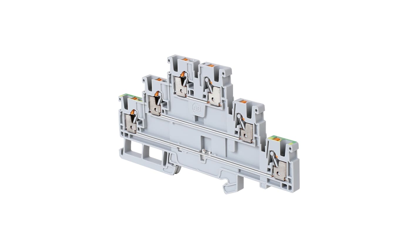 1492PTG3 Rockwell Automation 1492P Series Grey DIN Rail Terminal Block RS