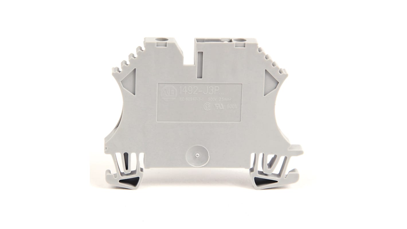 Bornier enfichable Rockwell Automation 1492-J3P, 2 pôles , 2.5mm, Enfichable, 20A