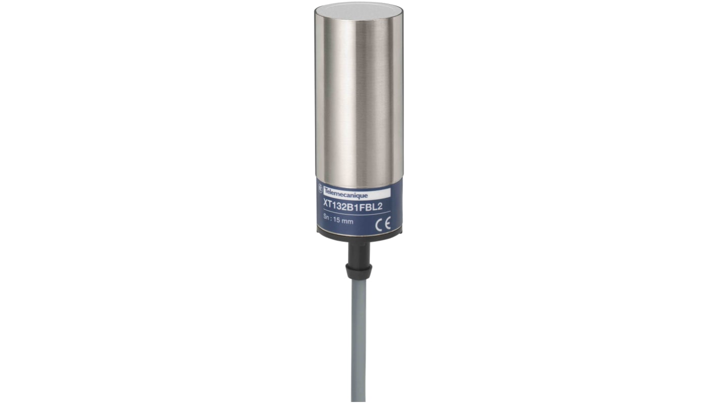 Telemecanique Sensors Capacitive Barrel-Style Proximity Sensor, 15 mm Detection, 1 NO Output, 240 V, IP67